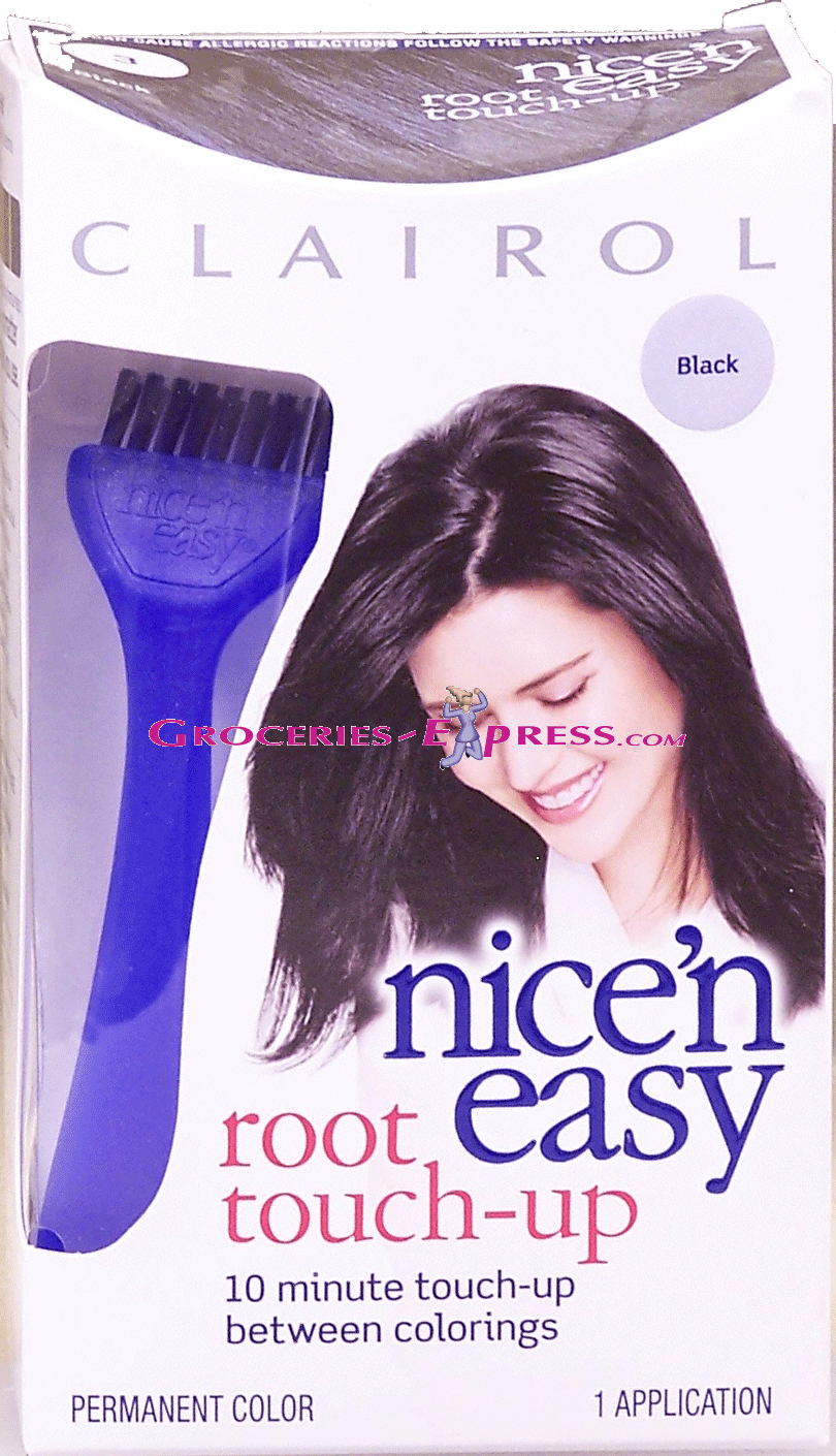 Clairol nice 'n easy root touch-up permanent color application, black Full-Size Picture